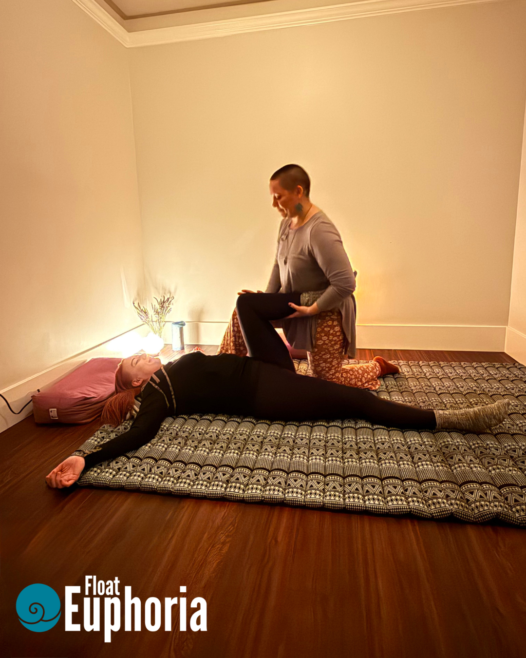 Person receiving Thai Yoga Stretching